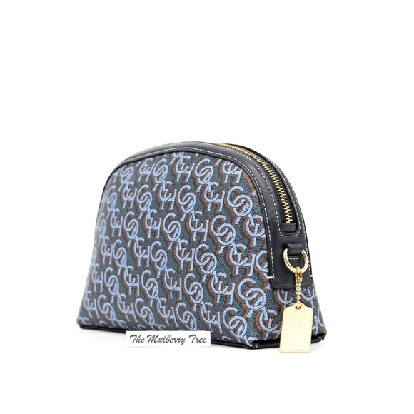 COACH MADI Crossbody w Navy Blue Canvas & Leather Monogram Print CF343 NWT $328 - Picture 3 of 9